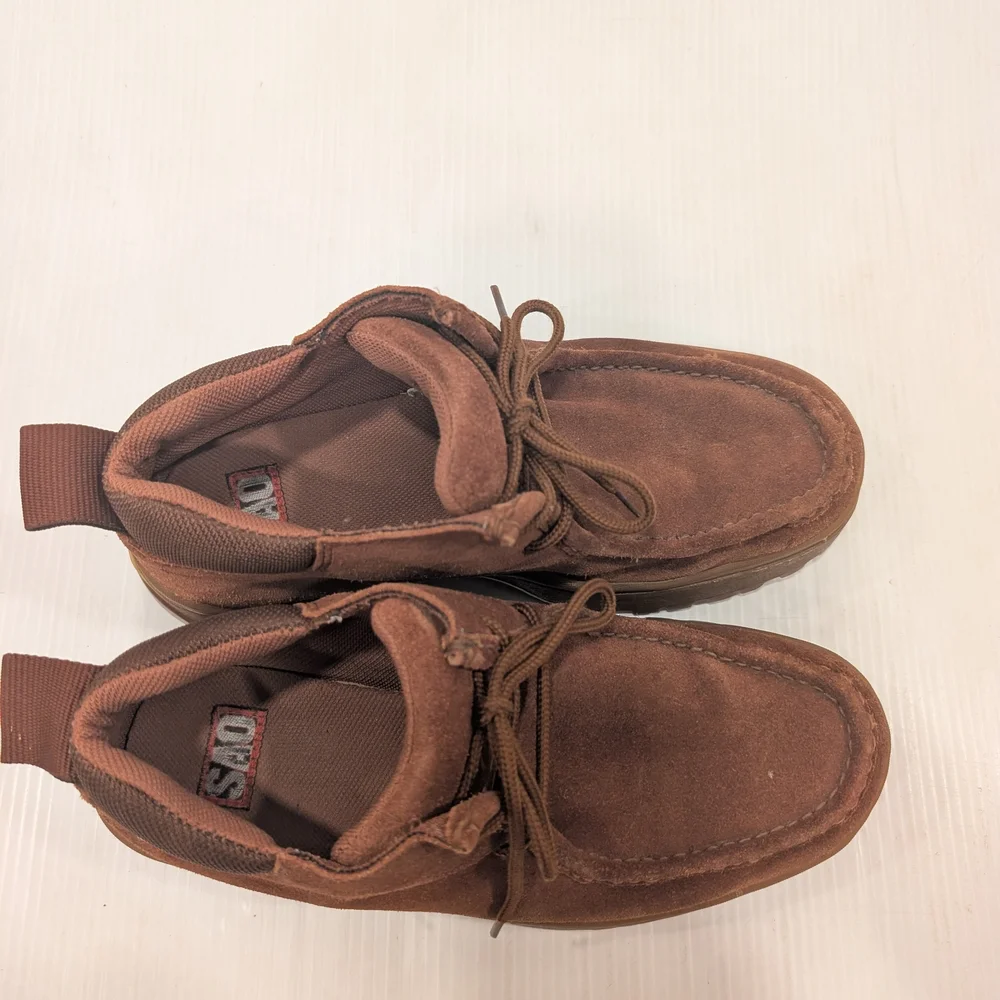 VINTAGE SAO Brown Suede Leather Chunky Chukka Boots Men's Shoes Size 9.5